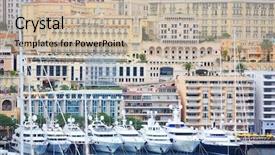  Presentation with boats - Slide deck featuring boats and yachts in monaco background and a mint green colored foreground
