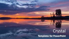  Presentation with boats - Theme having boats-at-lake-strusta background and a ocean colored foreground