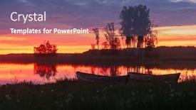  Presentation with boats - Presentation consisting of boats-at-lake-strusta background and a ocean colored foreground