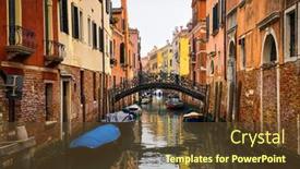  Presentation with boats - Cool new slide deck with boats-docking-close backdrop and a tawny brown colored foreground