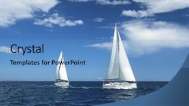  Presentation with sailing - Audience pleasing slide deck consisting of boats in sailing regatta luxury backdrop and a teal colored foreground