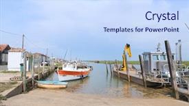  Presentation with france - Slides with boats in the charente maritime background and a sky blue colored foreground