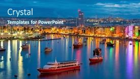  Presentation with malta - Amazing presentation design having boats-in-the-harbor backdrop and a ocean colored foreground