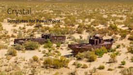  Presentation with central asia - Theme with boats-on-a-ship-graveyard background and a gold colored foreground
