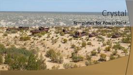  Presentation with central asia - Slide set featuring boats-on-a-ship-graveyard background and a light blue colored foreground