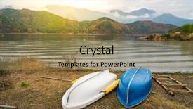  Presentation with japan and india - Slide deck consisting of boats on the lake kawaguchiko background and a  colored foreground