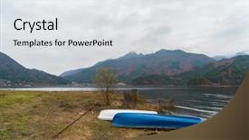  Presentation with anime cute japan cosplay - Amazing PPT layouts having boats on the lake kawaguchiko backdrop and a  colored foreground