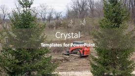  Presentation with horse in field - Presentation theme consisting of bobcat-removing-rubbish-from-field background and a gray colored foreground