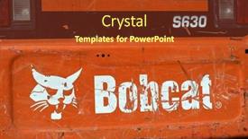  Presentation with old house - PPT layouts with bobcat-skid-steer-loader-transports background and a tawny brown colored foreground