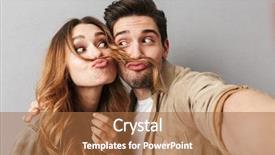  Presentation with cheerful - Colorful PPT theme enhanced with boccaccio - portrait of a cheerful young backdrop and a red colored foreground