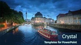  Presentation with museum - Colorful PPT layouts enhanced with bode - museum island on spree river backdrop and a ocean colored foreground