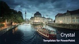  Presentation with seashells museum - Cool new slide deck with bode - museum island on spree river backdrop and a wine colored foreground