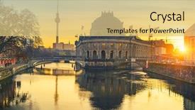  Presentation with museum - Beautiful slides featuring bode - museum island on spree river backdrop and a yellow colored foreground