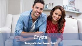  Presentation with cheerful - Presentation theme having bode - portrait of cheerful couple sitting background and a teal colored foreground