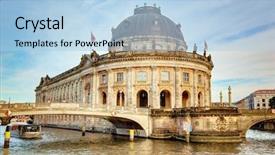  Presentation with museum - Amazing slide deck having kuran - woman muslim student preparing backdrop and a gray colored foreground.