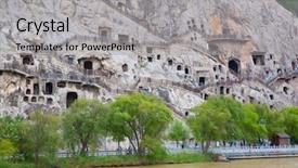  Presentation with hindu buddha - Beautiful presentation theme featuring bodhisattvas carved in the monolith backdrop and a  colored foreground