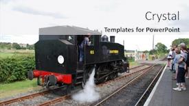  Presentation with steam - Beautiful presentation theme featuring bodiam-england-august-20-usa backdrop and a white colored foreground