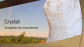  Presentation with pearls - Slides with bodice - ivory silk and chiffon wedding background and a  colored foreground