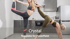  Presentation with body shaming - Audience pleasing presentation consisting of bodice - two girlfriends are doing exercise backdrop and a gray colored foreground