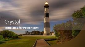  Presentation with north carolina - Presentation design having bodie-island-light-station background and a violet colored foreground