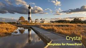  Presentation with north carolina - Slides consisting of bodie-island-light-station background and a tawny brown colored foreground