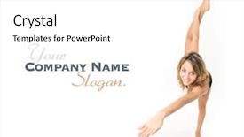  Presentation with yoga cartoon postures - PPT theme featuring abstract 3d rendering of gloss plastic waves bended stripes background reflective surface pattern 3d render illustration background and a light blue colored foreground