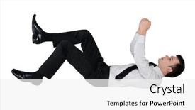  Presentation with equilibrium - Presentation consisting of bodies equilibrium - isolated business man on imaginary background and a white colored foreground