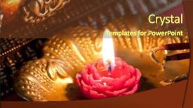  Presentation with spa meditation - Audience pleasing slides consisting of bodies equilibrium - meditation with incense backdrop and a tawny brown colored foreground