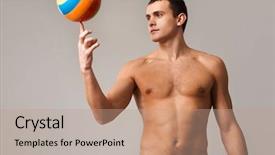  Presentation with 8 ball billiards - PPT layouts consisting of bodies equilibrium - photo of shirtless man holding background and a  colored foreground