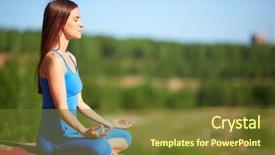  Presentation with sensuality woman black angel relaxing - Audience pleasing theme consisting of bodies equilibrium - profile of meditating woman relaxing backdrop and a  colored foreground