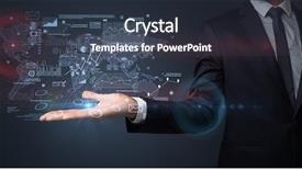  Presentation with body - Slide deck with body and hand in background background and a tawny brown colored foreground