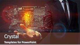  Presentation with body - Slide deck enhanced with body and hand in background background and a tawny brown colored foreground