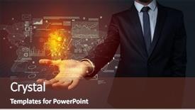  Presentation with body - Colorful presentation enhanced with body and hand in background backdrop and a  colored foreground