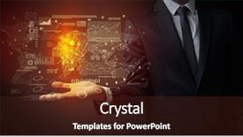  Presentation with body - Theme enhanced with body and hand in background background and a  colored foreground