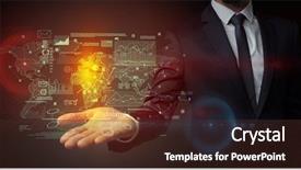  Presentation with body - Slide set featuring body and hand in background background and a  colored foreground