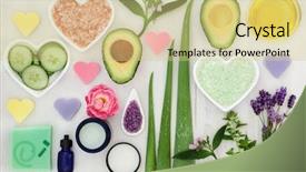  Presentation with holistic - PPT theme having body and skin health background and a yellow colored foreground