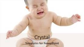  Presentation with baby crying - Beautiful PPT theme featuring body asian baby boy crying backdrop and a lemonade colored foreground