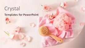  Presentation with skincare - PPT layouts featuring body-bathroom-skincare-and-rose background and a lemonade colored foreground