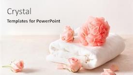  Presentation with skincare - Cool new slides with body-bathroom-skincare-and-rose backdrop and a sky blue colored foreground