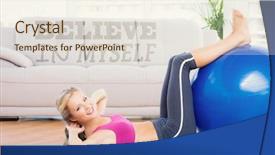  Presentation with myself - Amazing slide set having body believers - cheerful fit blonde doing sit backdrop and a sky blue colored foreground