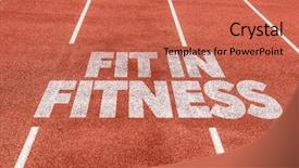  Presentation with fitness - Theme enhanced with body believers - fit in fitness written background and a coral colored foreground