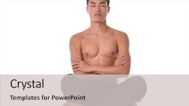  Presentation with relaxing - Beautiful PPT theme featuring body believers - handsome man relaxing backdrop and a  colored foreground