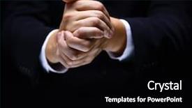  Presentation with praying hands - Presentation theme having house in a narrow canal in venice italy background and a violet colored foreground