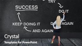  Presentation with body - Theme featuring body believers - success scheme write on black background and a dark gray colored foreground