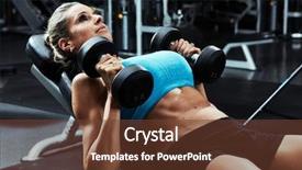  Presentation with press - Slides having chest heaviness - bench press workout background and a tawny brown colored foreground