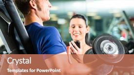  Presentation with body building - PPT theme consisting of body building - man or bodybuilder with his background and a  colored foreground