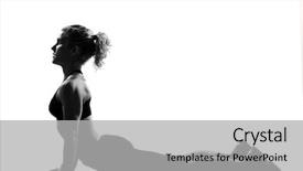  Presentation with posture - Presentation consisting of magic moment - peace word cloud background and a sky blue colored foreground.