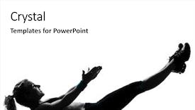  Presentation with workout - Audience pleasing slide set consisting of body building - one woman exercising workout fitness backdrop and a white colored foreground