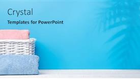  Presentation with product - Slide set enhanced with body-care-bathroom-towels background and a  colored foreground