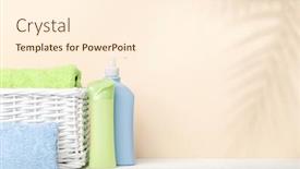  Presentation with product - Presentation having body-care-items-and-bathroom background and a  colored foreground